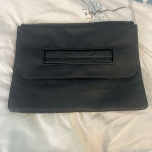 Black Leather Clutch